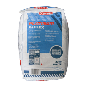 Evo-Stik Platinum Tile Adhesive Slow-Set Hi-Flex White 20kg