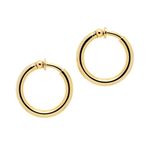 Gold Hoop Clip On Earrings