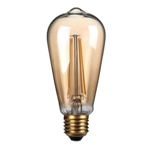 Kosnic KFLM04ST64/E27-GLD-N27 Decorative LED Filament ST64 ES E27 4W 2700k Gold Vintage Lamp