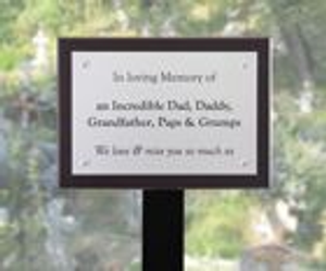 Aluminium Memorial Tree Plaque