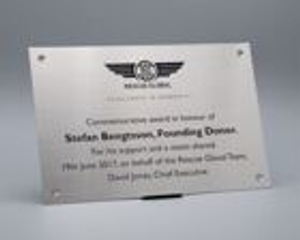 Lasered Steel Commemorative Wall Plaque