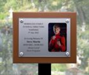 Cast Acrylic Memorial Photo Plaque