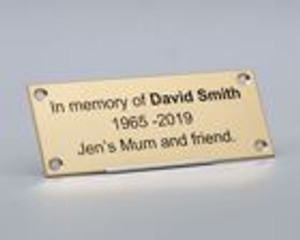 Brass Memorial Bench Plaque