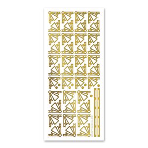 Deco Shape Corners Gold Self Adhesive Stickers