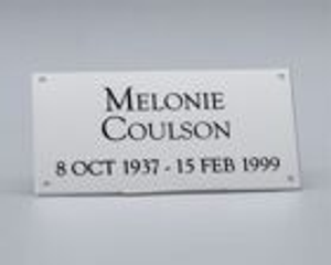 Aluminium Memorial Bench Plaque