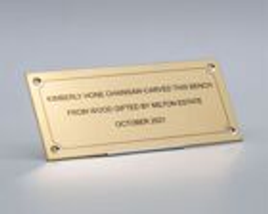 Brass Commemorative Bench Plaque