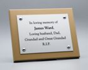 Aluminium Memorial Wall Plaque