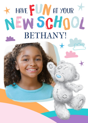 Tatty Teddy Fun New School Photo Upload Card