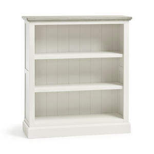 Brompton Painted Acacia and Ash Top Small Bookcase - Solid Hardwood