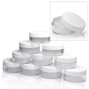 10ml Clear Screw Top Jar & Lid (Pack Of 25)
