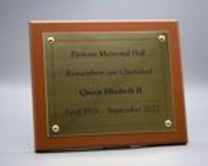 Brass Commemorative Wall Plaque