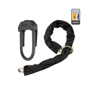 Hiplok Dxxl D-Lock & Chain Combo: BLACK size