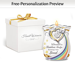 Rainbow Bridge Personalized Candleholder