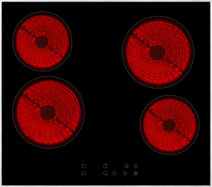 Powerpoint P154CZSST, 60cm, 4 Zone Ceramic Hob