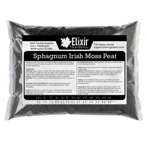 Clover Irish Sphagnum Moss Peat Soil Conditioner & Improver - 40L, Polythene Bag