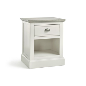 Brompton Painted Acacia and Ash Top Side Table - Solid Hardwood
