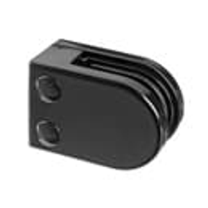 Black Glass Clamp - Flat Mount - Zinc - Model 25