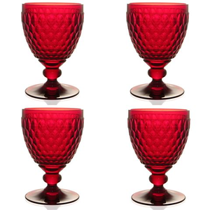 V&B - Boston Water Goblet Red Set 4pce
