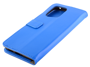 Synthetic Leather Wallet Case with Stand for OPPO Find X5 - Blue