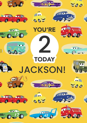 Disney Cars You're "Age" Today Birthday Card