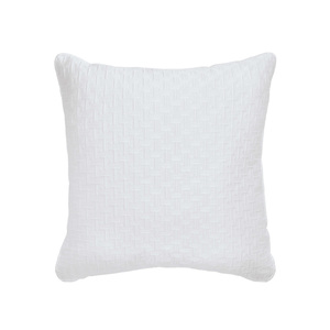 T Quilted Sham Pillowcase, White