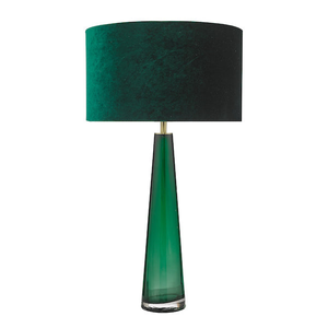 Dar Samara Table Lamp Base Green Glass