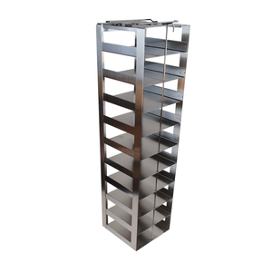 Stainless Steel Vertical Freezer Rack for Chest Freezers,  Holds Ten 2" CryoBoxes, 1/EA
