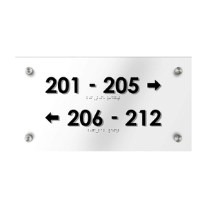 Acrylic Directional Sign — "Classic" Design