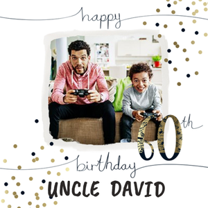 Moonpig Ling Design Illustrated Trendy Photo Upload 60 Birthday Card