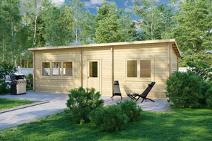 One Bedroom Guest House Log Cottage Holiday J 40m² | 70mm | 4.5 x 9 m