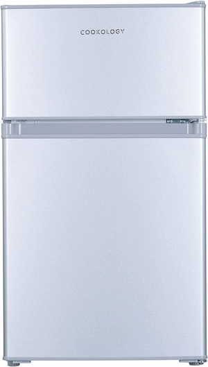 87L Silver Freestanding Under Counter Fridge Freezer