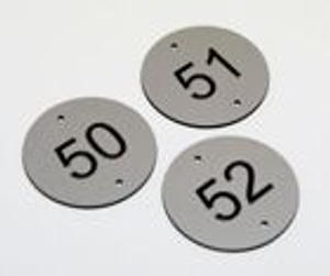 Aluminium Effect Table Numbers  - 50mm