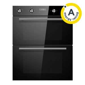85L Black Built-Under Double Oven - Energy Rating A