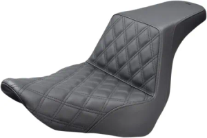 Saddlemen Seat LS-Step Up Driver Lattice in Black For 2018-2025 Low Rider & Sportglide Models (818-29-172)