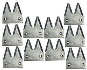 International Harvester, John Deere & New Holland Combine Sickle Sections Double Point Tooth Top Serrated Pack of 10