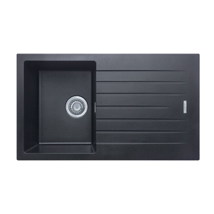 Pisa Black Granite Composite Kitchen Sink & Drainer