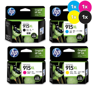 HP 915XL Ink Cartridge Value Pack  - Includes: [1x Black, Cyan, Magenta, Yellow]
