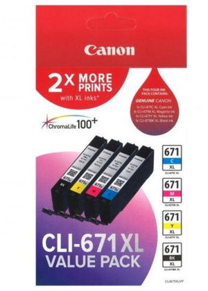 Canon CLI671XL Value Pack