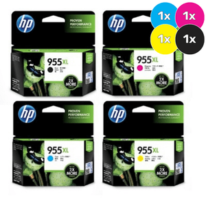 HP 955XL Ink Cartridge Value Pack  - Includes: [1x Black, Cyan, Magenta, Yellow]