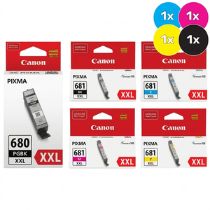 Canon PGI680XXL,CLI681XXL Ink Cartridge Value Pack - Includes: [1 x Black, 1 x Photo Black, 1 x Cyan, Magenta, Yellow]