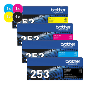 Brother TN-253 Toner Cartridges Value Pack - Includes: [1x Black, Cyan, Magenta, Yellow]