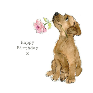 Moonpig Cute Illustrated Labrador Puppy Birthday Card