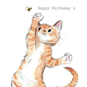 Moonpig Cute Illustrated Ginger Kitten Birthday Card