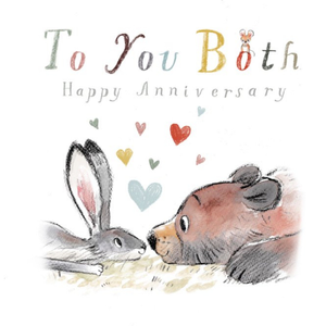 Moonpig Cute Illustrated Bear And Hare Anniversary Card