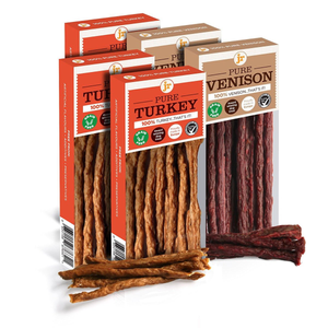 Pure Meat Sticks Variety Pack 5 x 50g (3 x Turkey, 2 x Venison)
