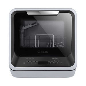 2 Place Setting Black Mini Table Top Dishwasher