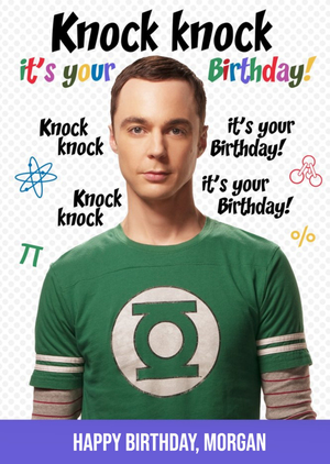 The Big Bang Theory Knock Knock It's You're Birthday Card