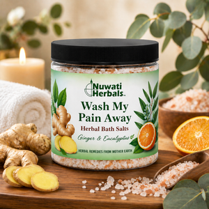 Wash My Pain Away Bath Salts – Ginger & Eucalyptus Soaking Blend - 2) One 18oz Bottle
