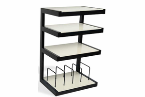 Norstone Esse Hifi Vinyl - Vitt Glas/ Pianosvart stomme