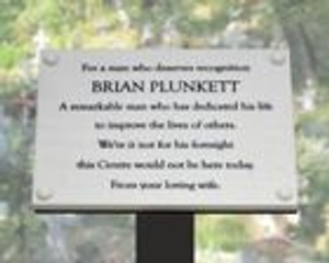 Marble Effect Memorial Tree Plaque